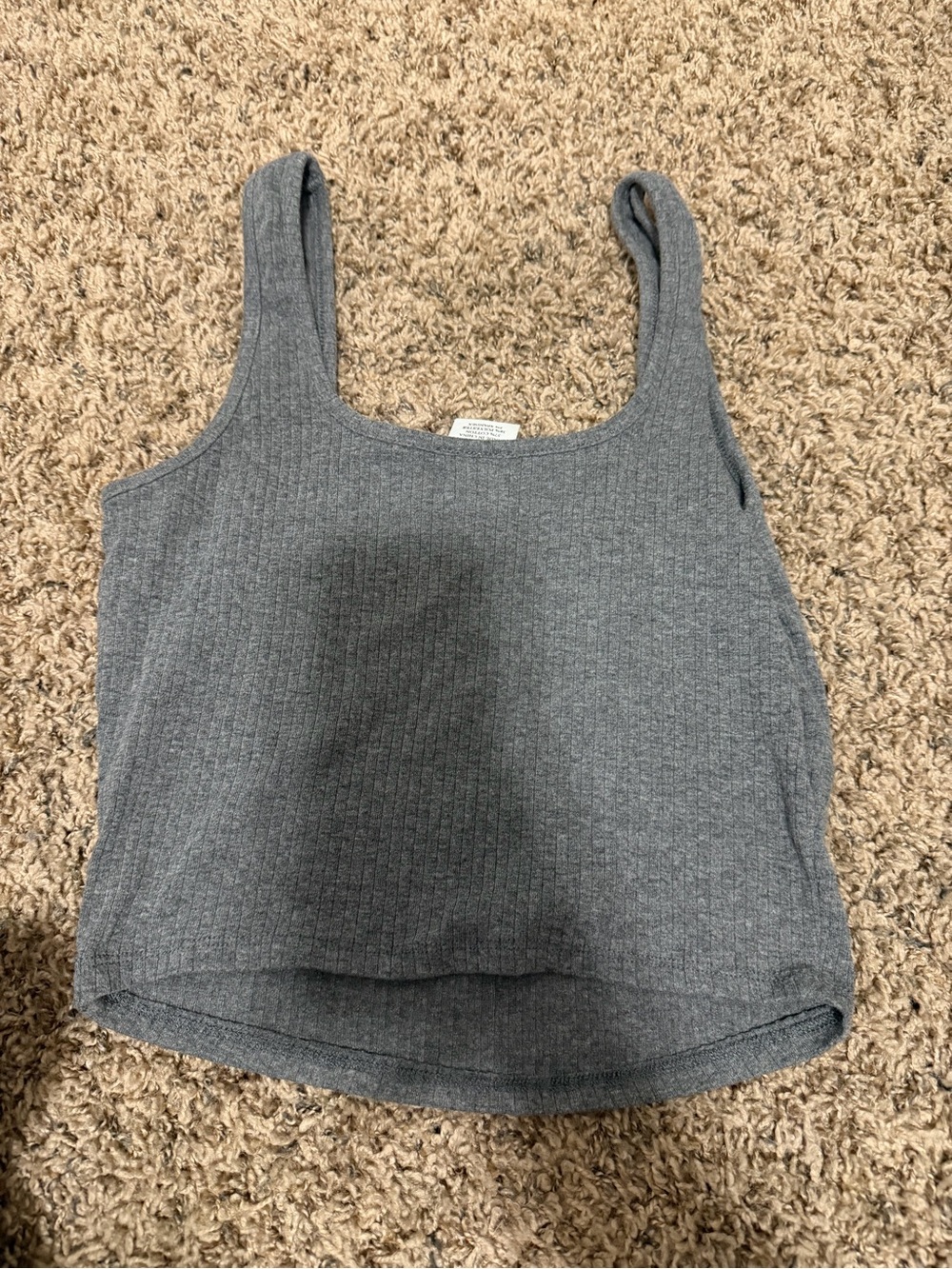 Gray Ribbed Tank Top - Tilly’s - Picture 3 of 3